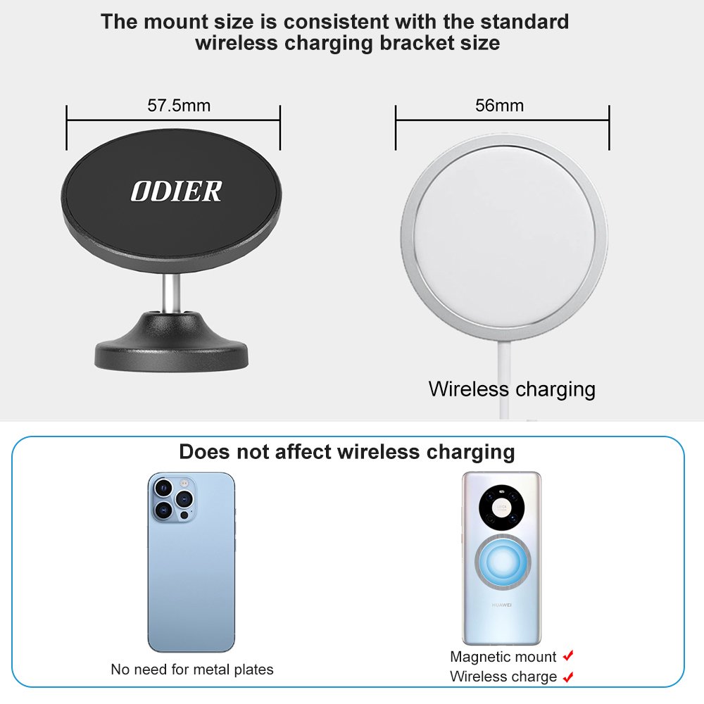 ODIER magnetic mobile phone holder for car strongest universal magnetic in car mobile phone holder mount
