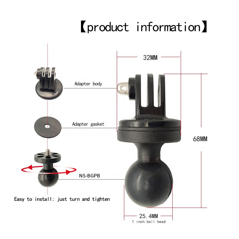 360 swivel camera windshield mounting bracket action camera car holder 1/4 adapter twist lock dual suction cup for gopro go pro