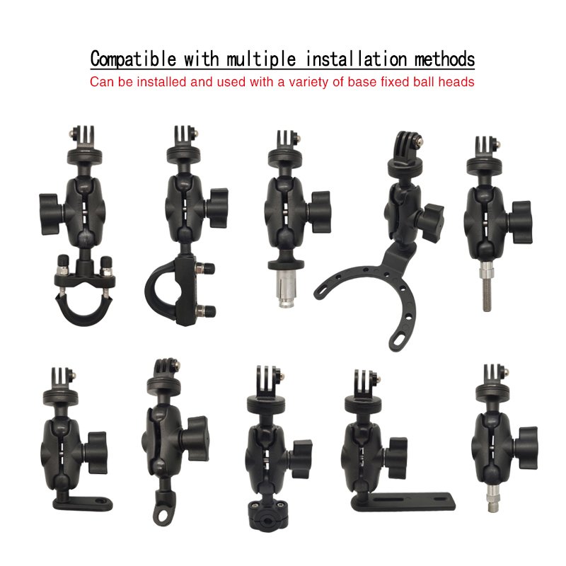 360 swivel camera windshield mounting bracket action camera car holder 1/4 adapter twist lock dual suction cup for gopro go pro