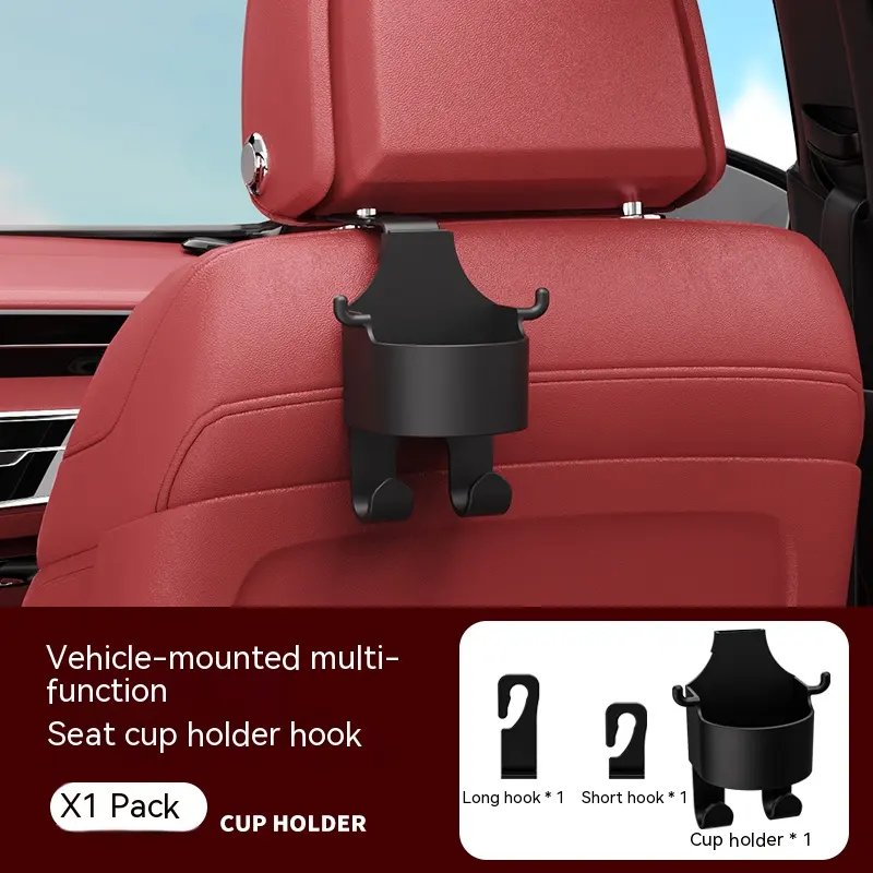 Factory Hot Selling Car Cup Holder Phone Mount Seat Back Multifunctional Hook 3 in 1 hanger Backseat ABS car Storage Organizer