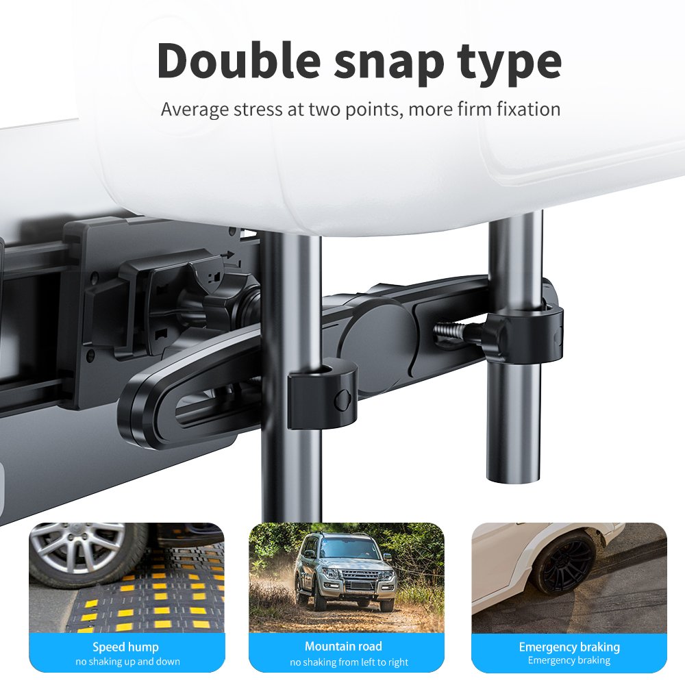 2024 new 360 adjustable car backseat hearest phone tablet holder mount with hook