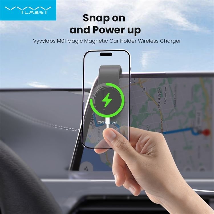 Vyvylabs Hot Selling Magic Magnetic Car Holder Wireless Charger car charger mount magnetic car holder