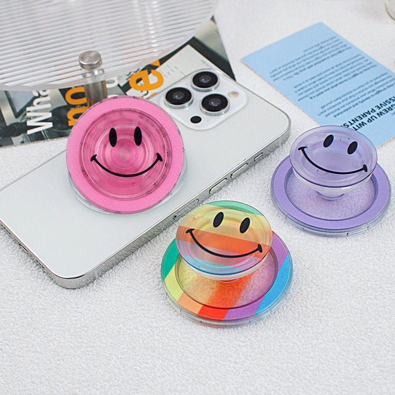 Best Custom Magnetic Acrylic Phone Stand Holder Cute Design with Popping Socket and Logo Grip Mobile Phone Stand