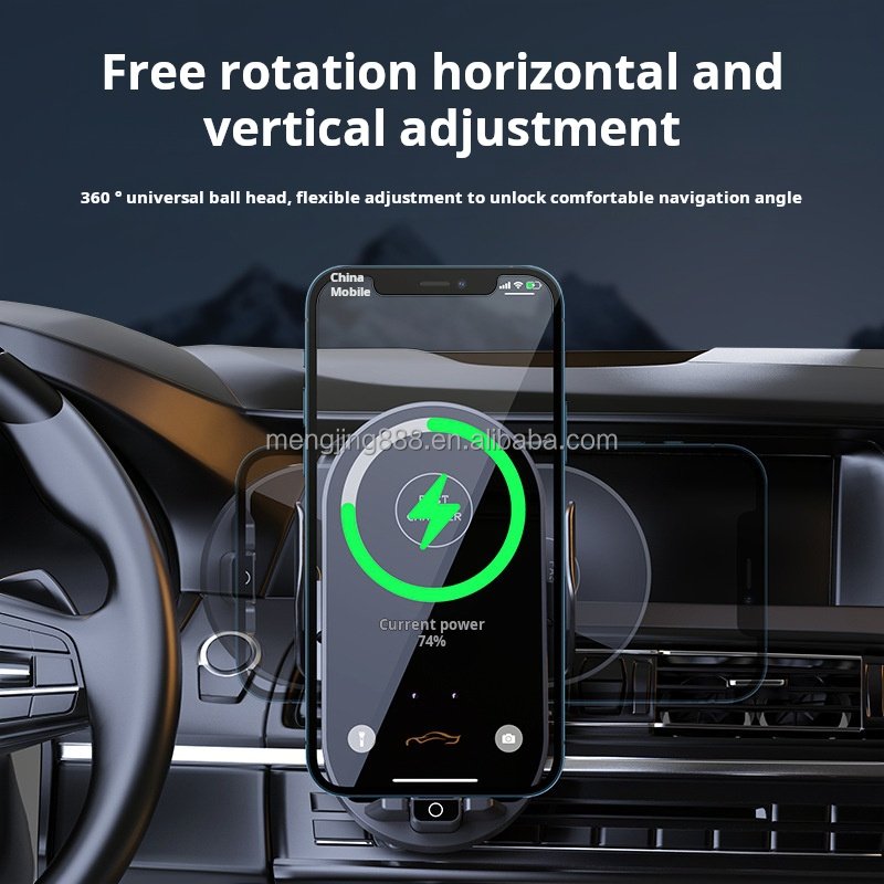 Car 66W magnetic wireless fast charge navigation support mobile phone holders magnetic mobile phone holder
