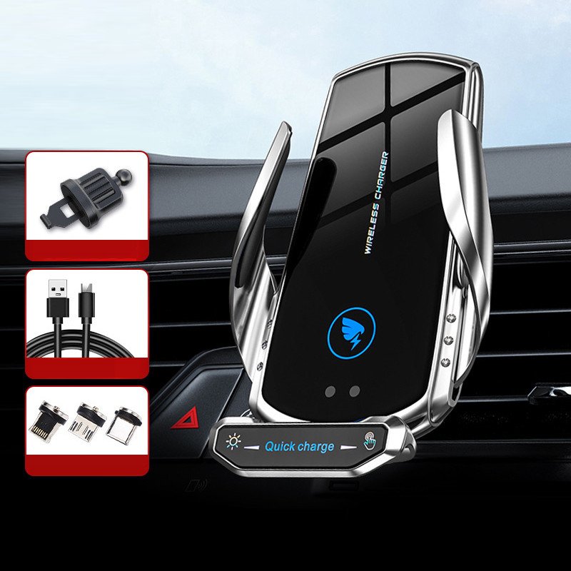 AI Car Phone Holder Automatic Clamping 15W Fast Smart Sensor Wireless Car Holder Fast Charging Chargers For Iphone