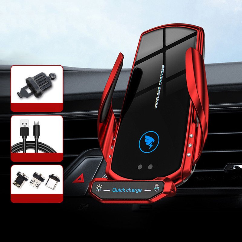 AI Car Phone Holder Automatic Clamping 15W Fast Smart Sensor Wireless Car Holder Fast Charging Chargers For Iphone