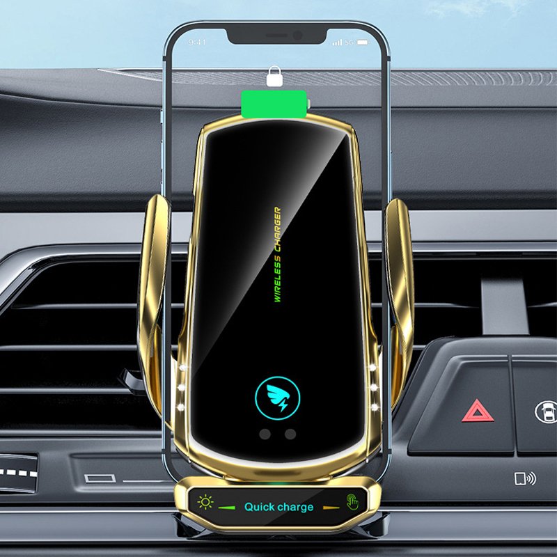 AI Car Phone Holder Automatic Clamping 15W Fast Smart Sensor Wireless Car Holder Fast Charging Chargers For Iphone