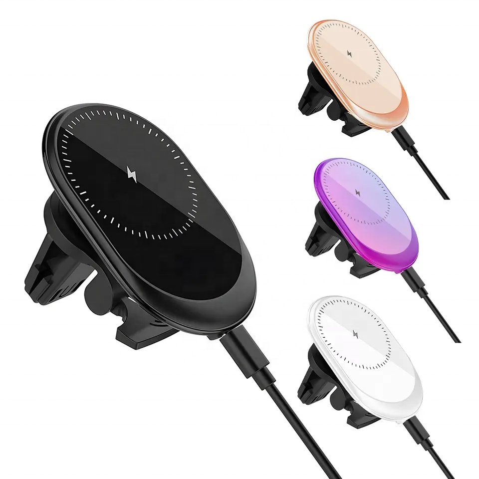 15W Fast Charging Magnetic Wireless Car Holder Phone Charger Magnet Wireless Car Charger For 15 14 13 12