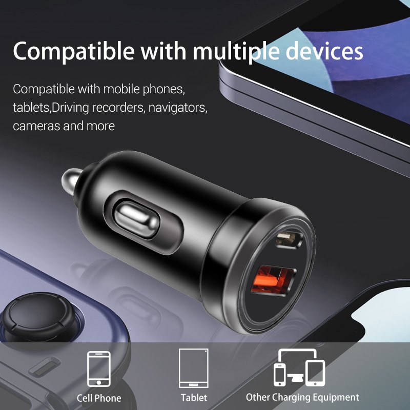 Factory Sale Smart PD20W USB QC3.0 Universal Travel Adapter 2 In 1 38W Wireless Electric Fast Car Charging for Cell Phone