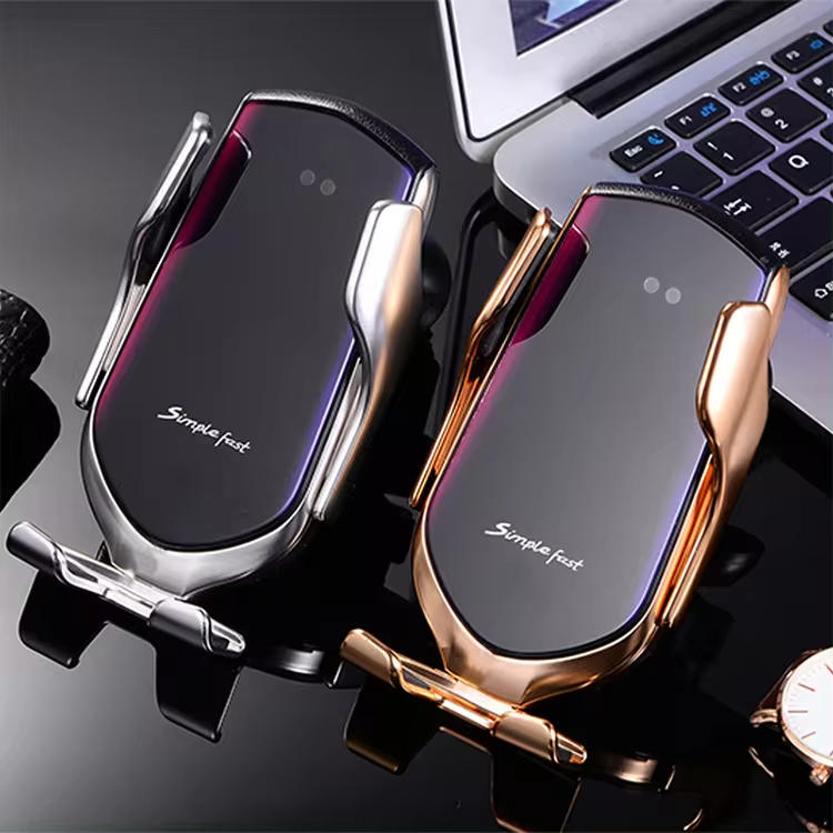 Universal Infrared Auto Clamp Induction Fast Charger Car phone holder Wireless Charger For All Phone Support Qi Fast Charger