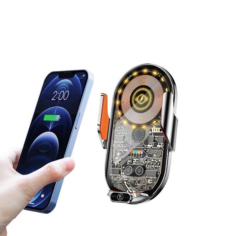 Transparent Phone Holder 15w Magnetic Car Wireless Charger For All Phone