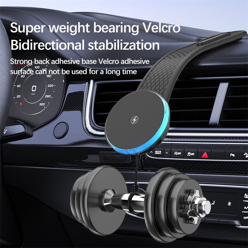Newest Hot Sale X12 Flexible Adjustable Wireless Car Charger Magnetic Phone Holder For Car Dashboard