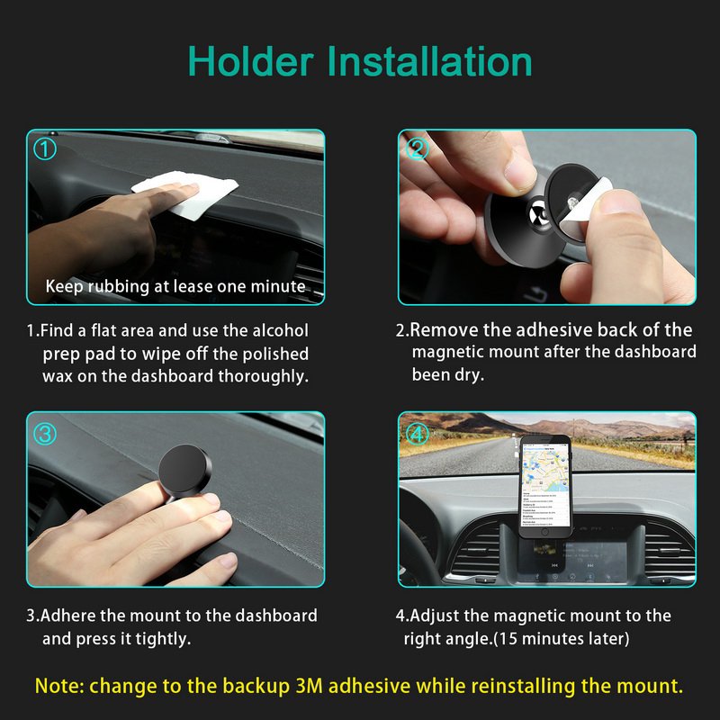 360 degree rotation Car Phone Strong Magnetic Holder For All Phones Magnet Car Holder