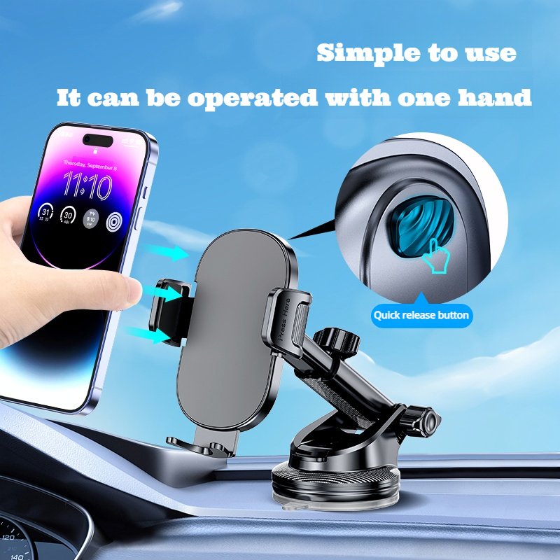 Car Dashboard Mobile Phone Holder with Suction Cup for Holding Devices in Cars