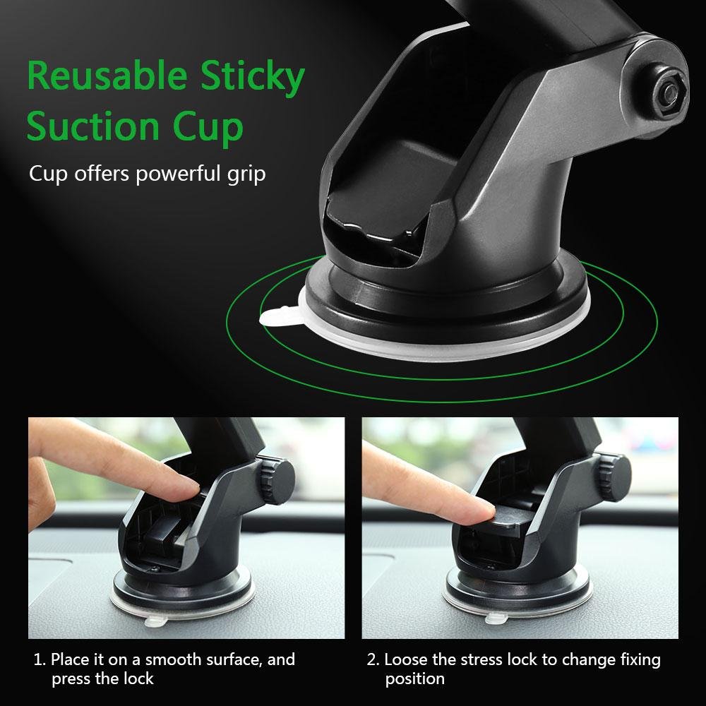 2022 Universal Long Neck Mobile Phone Holder For Car Foldable Dashboard Mobile Phone Stand Mount For Vehicle