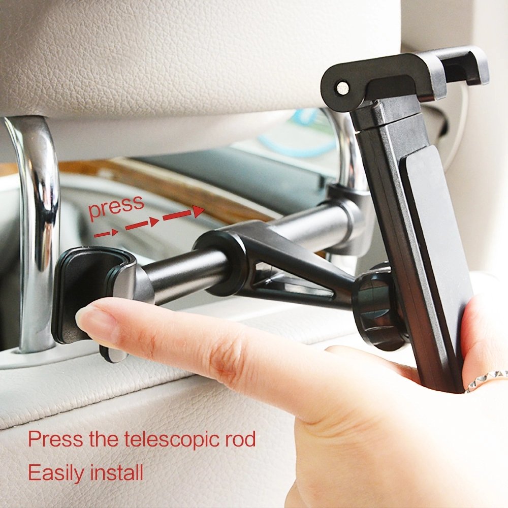 Universal 360 Rotation Car Headrest Mount Holder -11 Inch lPad Air Mini Tablet PC Auto Car Phone Stand Compatible lpad Air 1 2