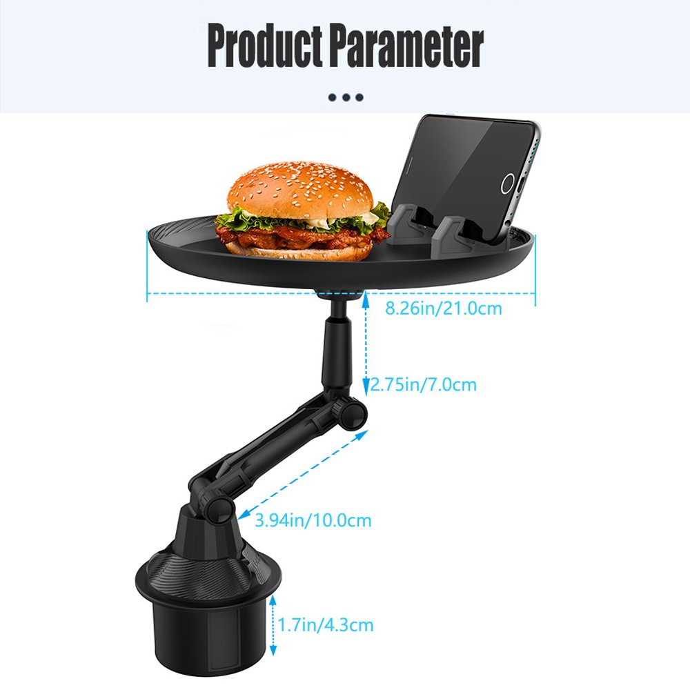 Car Phone Stand Dinner Tray Tray Drink Coffee Small Table Food Storage Rack Water Cup Long Type Mobile Phone Holder for Car OEM