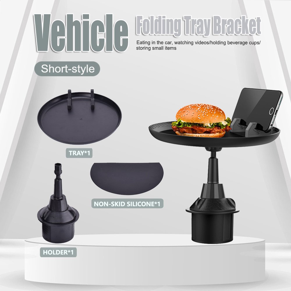 Car Phone Stand Dinner Tray Tray Drink Coffee Small Table Food Storage Rack Water Cup Long Type Mobile Phone Holder for Car OEM