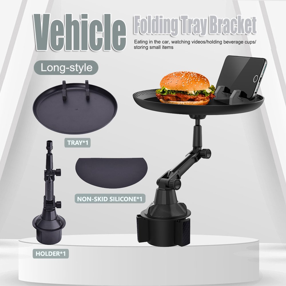 Car Phone Stand Dinner Tray Tray Drink Coffee Small Table Food Storage Rack Water Cup Long Type Mobile Phone Holder for Car OEM