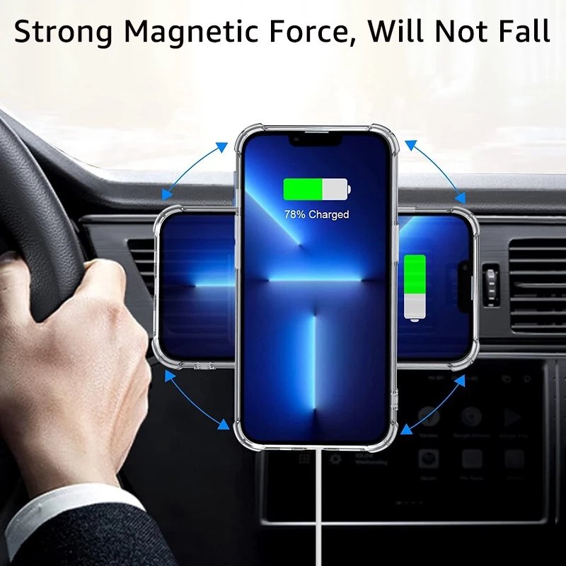 Universal Magnetic Metal Plate Ring For Magsafe Wireless Charger Iron Sheet Sticker Magnet Car Phone Holder For iPhone 14 13 12