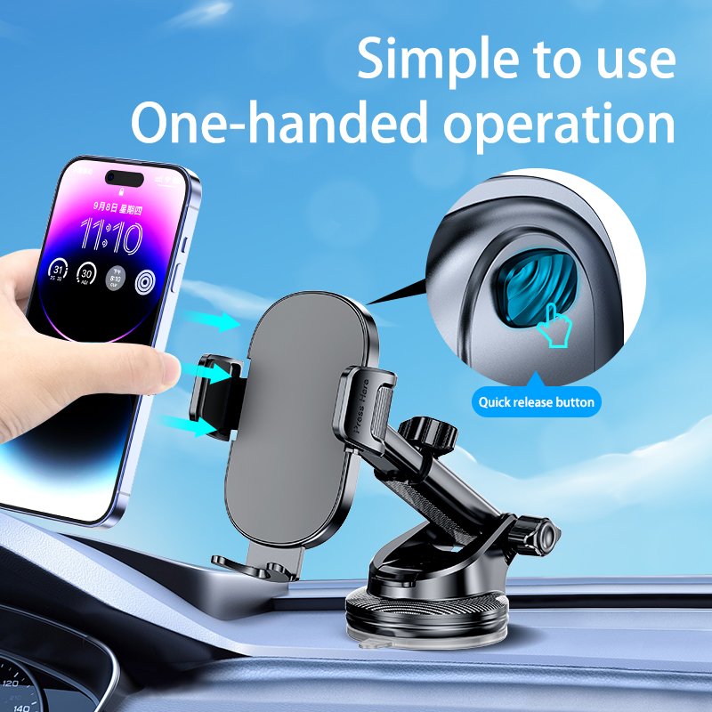 Hot sales New 360 degree adjustable angle Flexible Adjustment Long Arm Phone Holder Universal Dashboard Car Holder