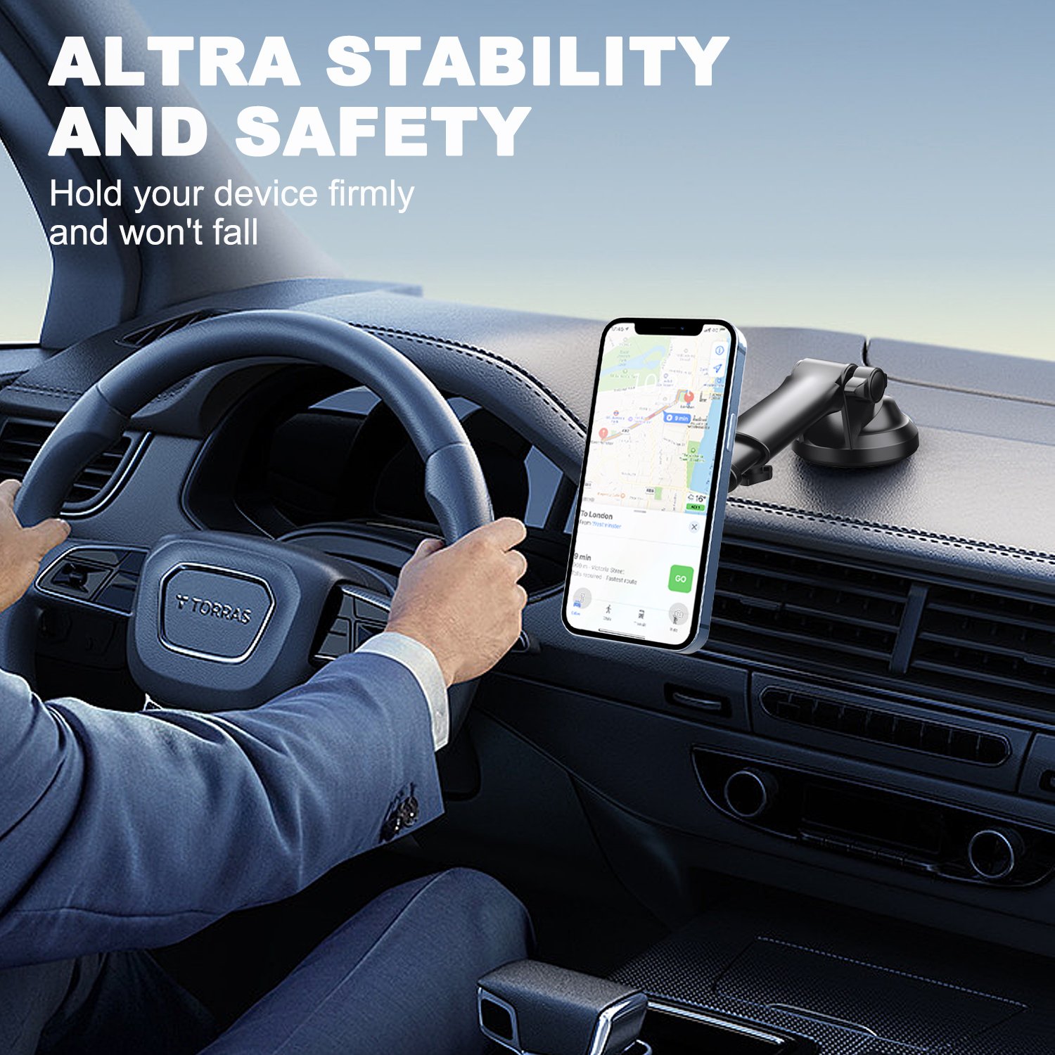 Anti-shock 360 Rotating Handsfree Flexible Dashboard Magnetic Car Phone Holder