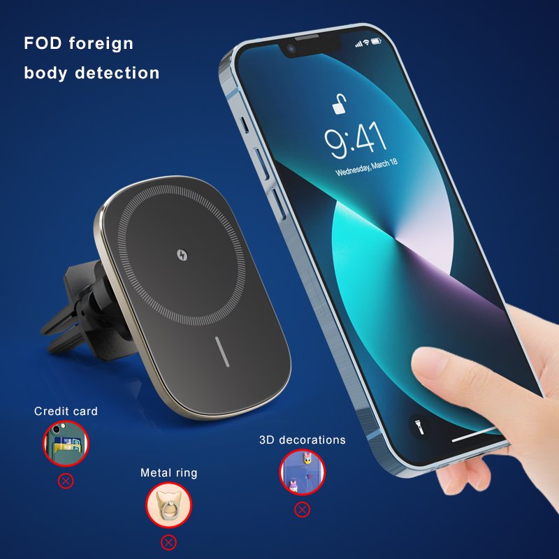 Phone Accessories 2024 Aluminum Alloy Car Phone Stand GPS Mount Air Vent Magnetic Mobile Holder for Car
