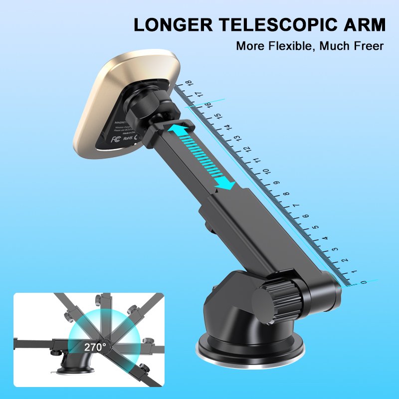 Phone Accessories 2024 Aluminum Alloy Car Phone Stand GPS Mount Air Vent Magnetic Mobile Holder for Car