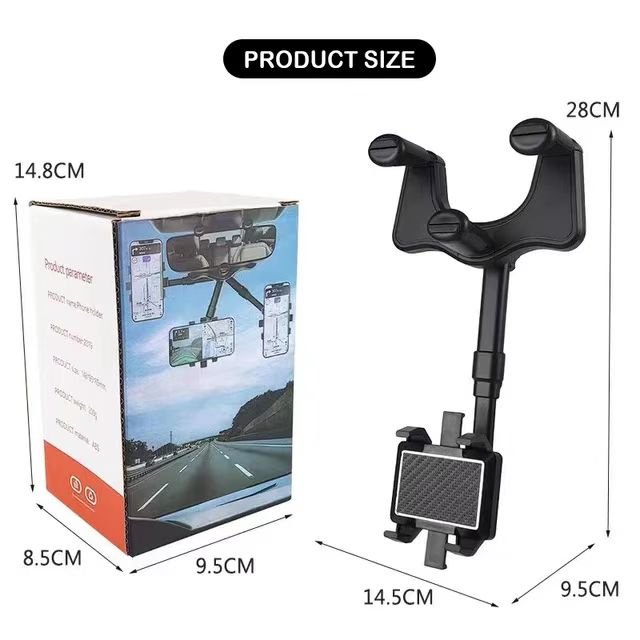 One Sample OK Smart Mobile Phone Holder Rearview Mirror Car Phone Holder Rear View Mirror flexible phone bracket