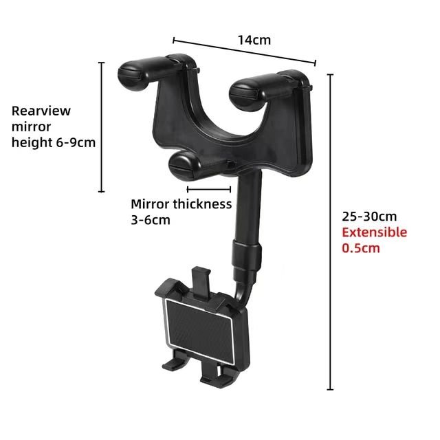One Sample OK Smart Mobile Phone Holder Rearview Mirror Car Phone Holder Rear View Mirror flexible phone bracket