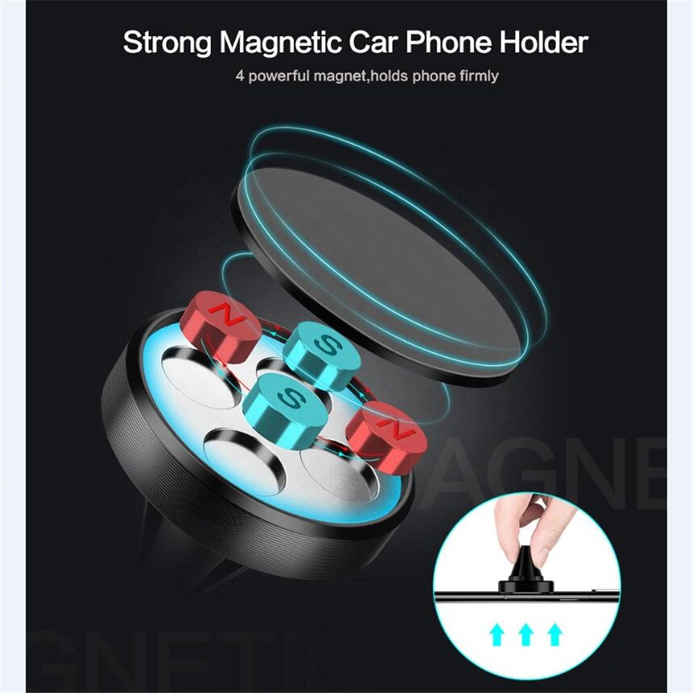 Free Sample Best Selling Air Vent Mount Magnetic Car Holder Mobile Cell Phone Magnet Holder For Samrtphones