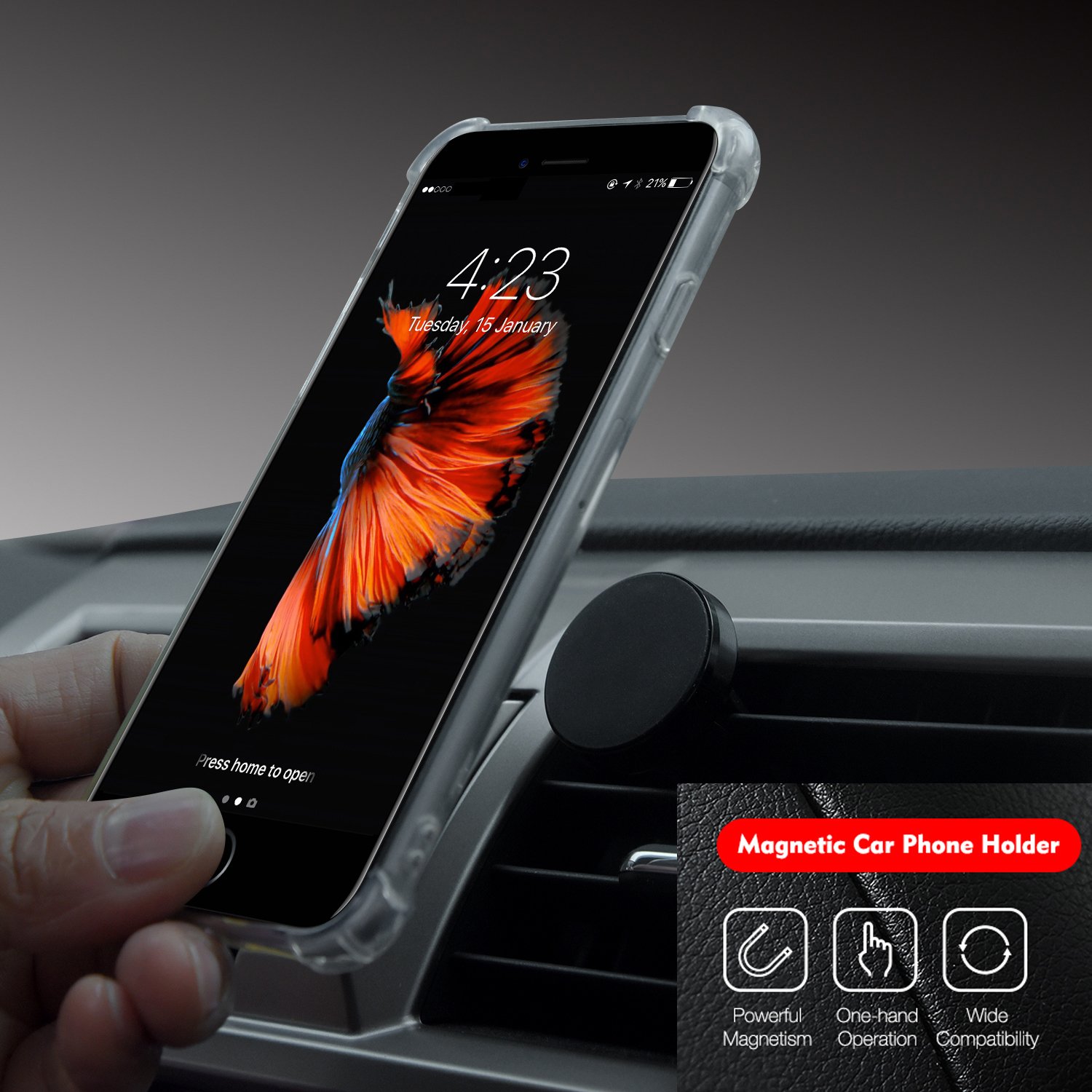 Free Sample Best Selling Air Vent Mount Magnetic Car Holder Mobile Cell Phone Magnet Holder For Samrtphones
