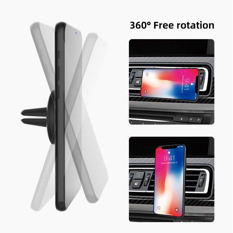 Magnetic Phone Car Mount Universal Air Vent Magnetic Phone Car Mount Phone Holder for cellphone with 2 Metal Plates