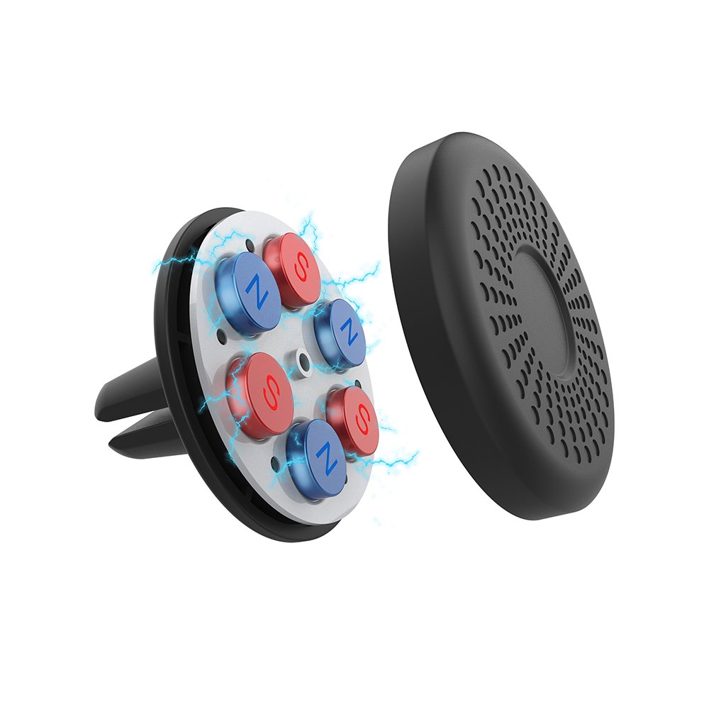 Magnetic Phone Car Mount Universal Air Vent Magnetic Phone Car Mount Phone Holder for cellphone with 2 Metal Plates