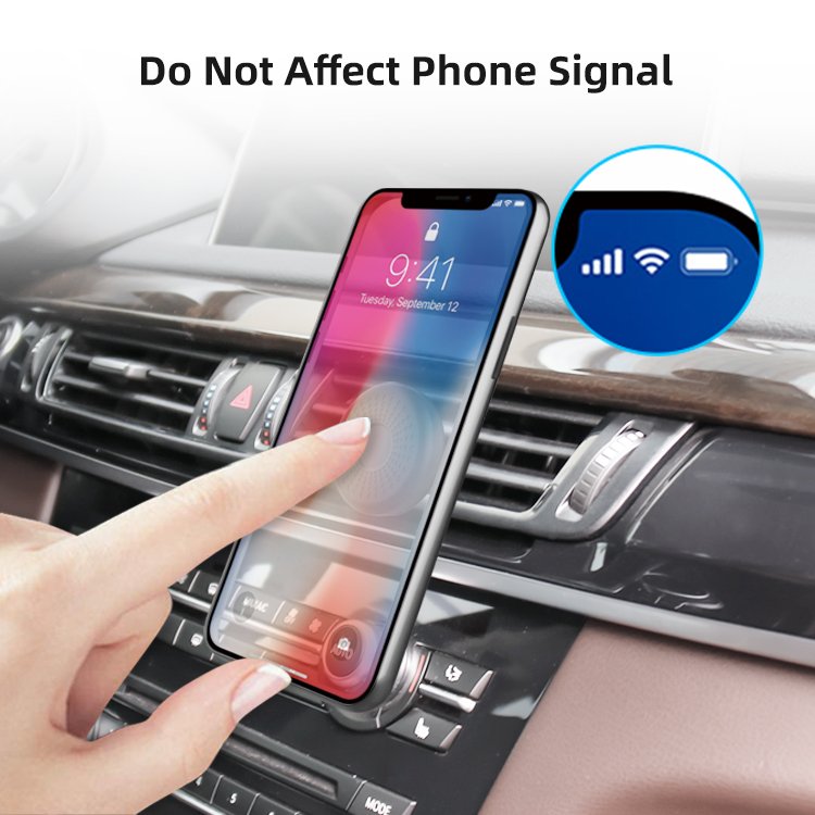 Magnetic Phone Car Mount Universal Air Vent Magnetic Phone Car Mount Phone Holder for cellphone with 2 Metal Plates