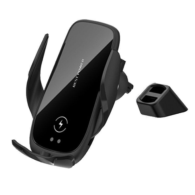 wholesale low price 15w fast magnetic wireless car charger smart sensor auto clamping car mount r2 wireless charger holder