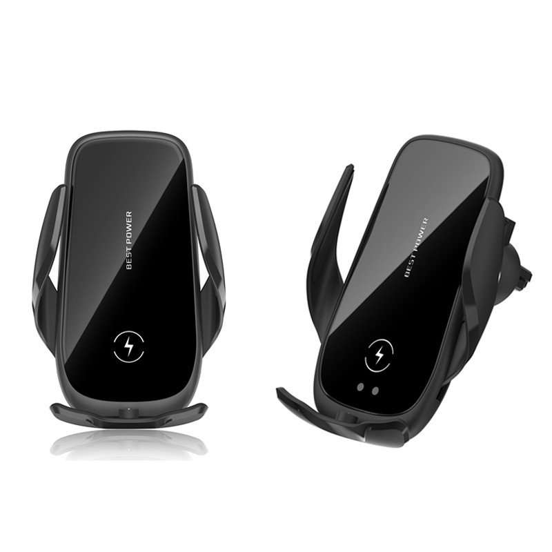 wholesale low price 15w fast magnetic wireless car charger smart sensor auto clamping car mount r2 wireless charger holder