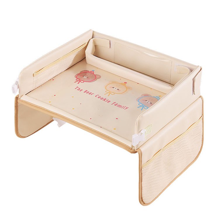 Cartoon Car Child Safety Seat Tray Waterproof Multifunctional Dining Table and Baby Cart Board Organizer and Holder