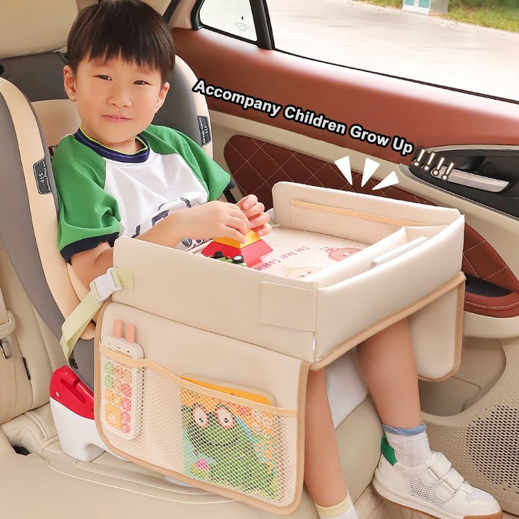 Cartoon Car Child Safety Seat Tray Waterproof Multifunctional Dining Table and Baby Cart Board Organizer and Holder