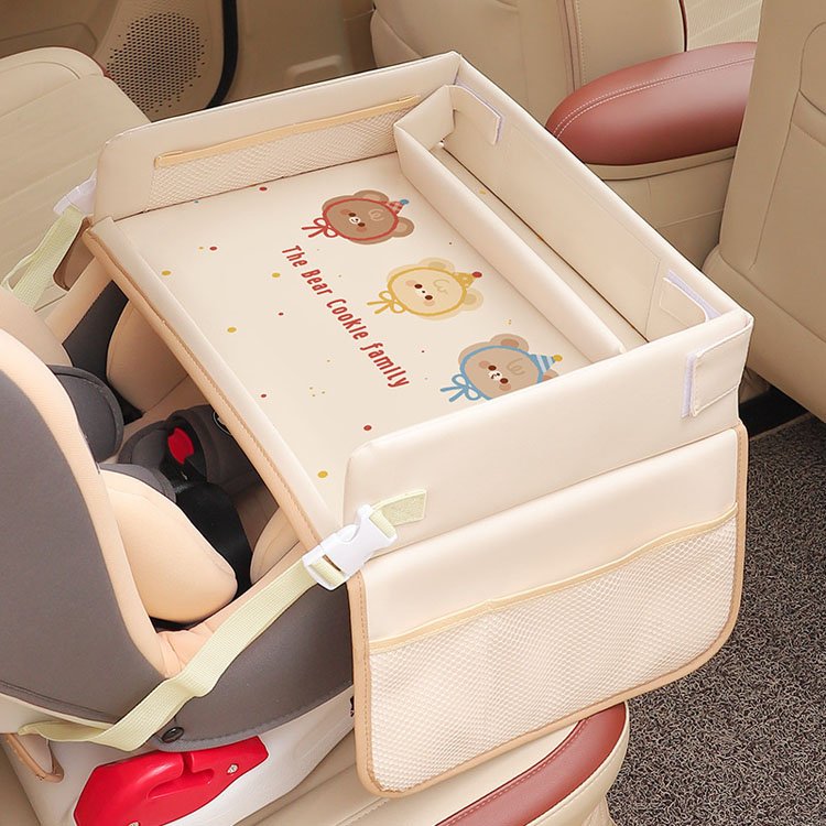 Cartoon Car Child Safety Seat Tray Waterproof Multifunctional Dining Table and Baby Cart Board Organizer and Holder