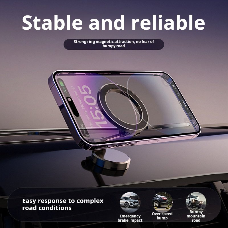 Foldable Magnetic Car Phone Holder for 360 Degree Adjustable Mount Fit for iPhone 15 14 13 12 Pro Max Plus Mini