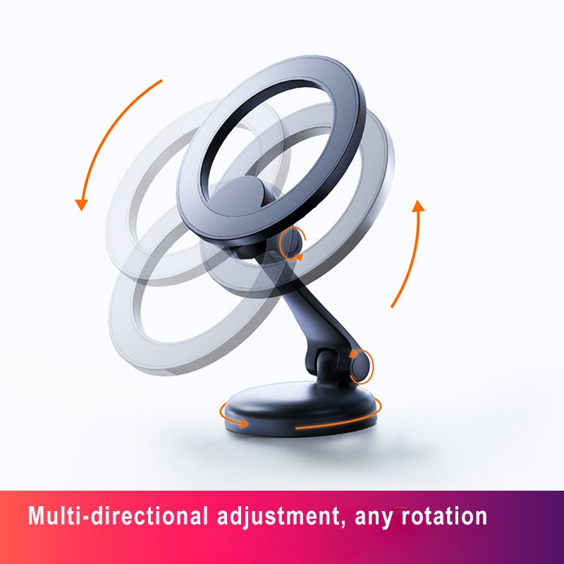 Universal Magnetic Car Phone Holder 360 Degree Rotation Portable Mini Car Mobile Stand Alloy Foldable