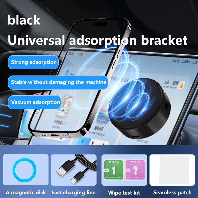 Factory 15W Suction Cup Gym Phone Mount Magnetic Phone Holder Rechargeable Vacuum Adsorption Stable Magnet Phone Car Holder