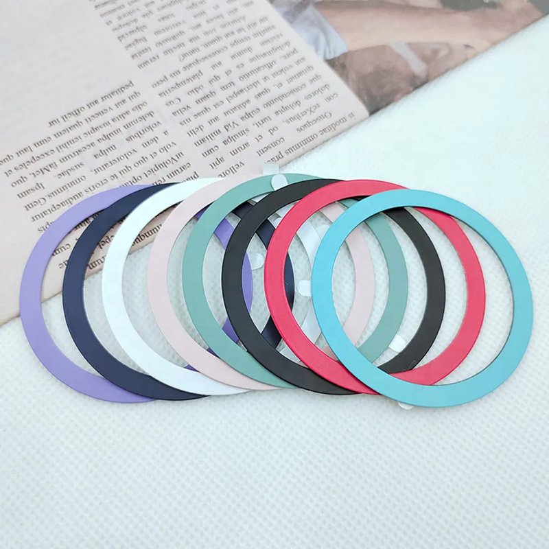 Wholesales Ultra-thin Phone Ring Sticker Magnet Car Mobile Phone Holder Iron Sheet Magnetic Metal Plate Sticker Rings