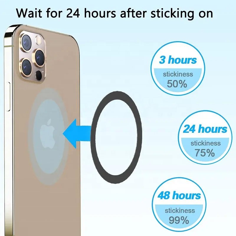 Wholesales Ultra-thin Phone Ring Sticker Magnet Car Mobile Phone Holder Iron Sheet Magnetic Metal Plate Sticker Rings