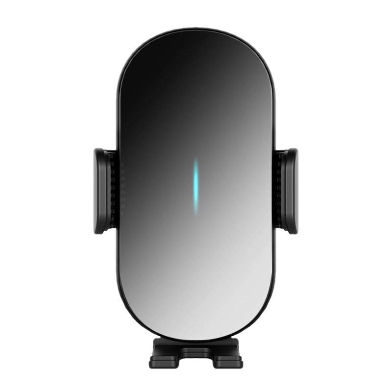 15W wireless fast automatic clamping fast charging car phone holder with dual motor coil automatic alignment