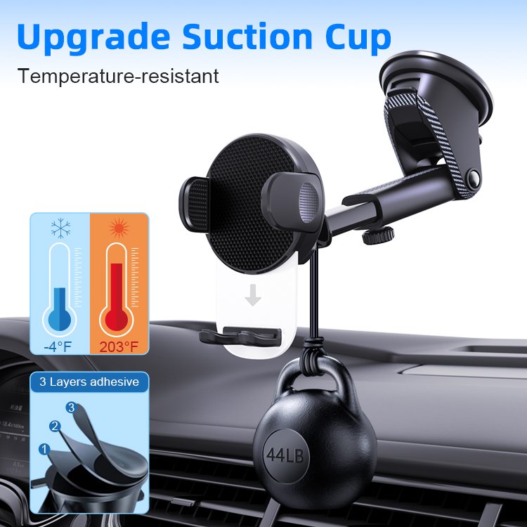 Car Mobile Phone Holders Phone Mount Cellphone Holder Smartphone Dashboard Mount Car Holder Suction Cup Stand 360 Phone Bracket