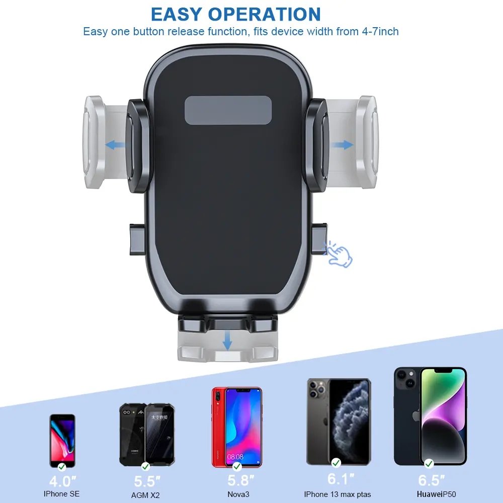 Portable High Quality Car Phone Holder Firmly Car Cell Phone Holders In Car Air Vent With Hook Design Top Sales