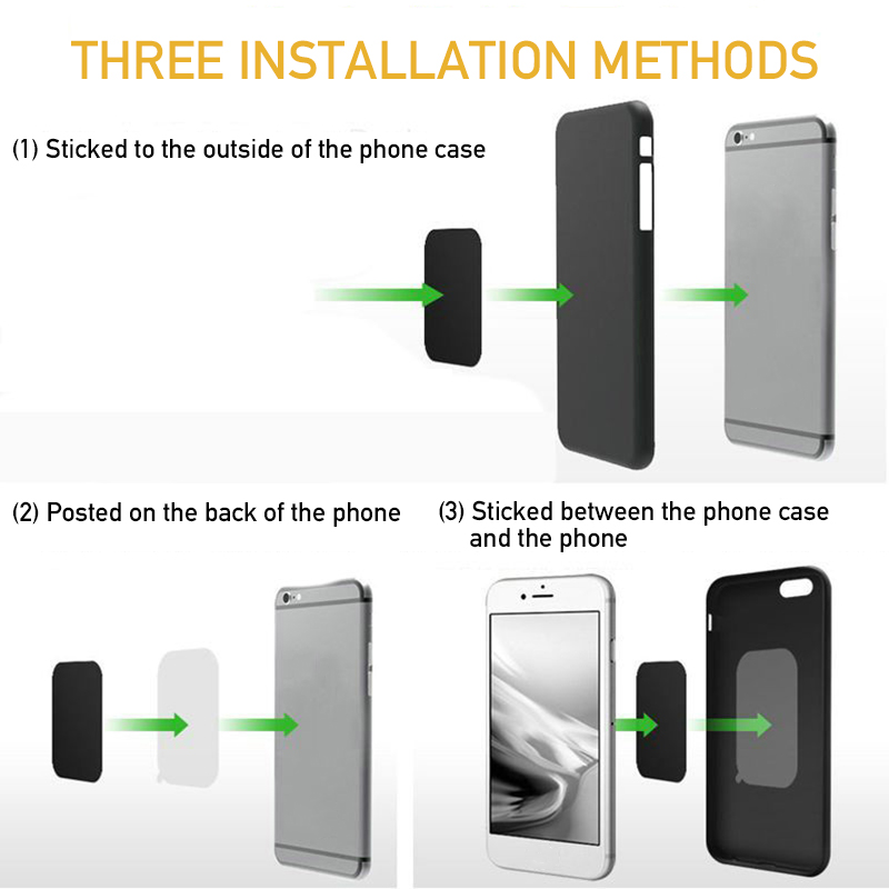 Wholesale Magnetic Metal Plate For Car Phone Holder Universal Iron Sheet Disk Sticker Mount Mobile Phone Magnet Stand