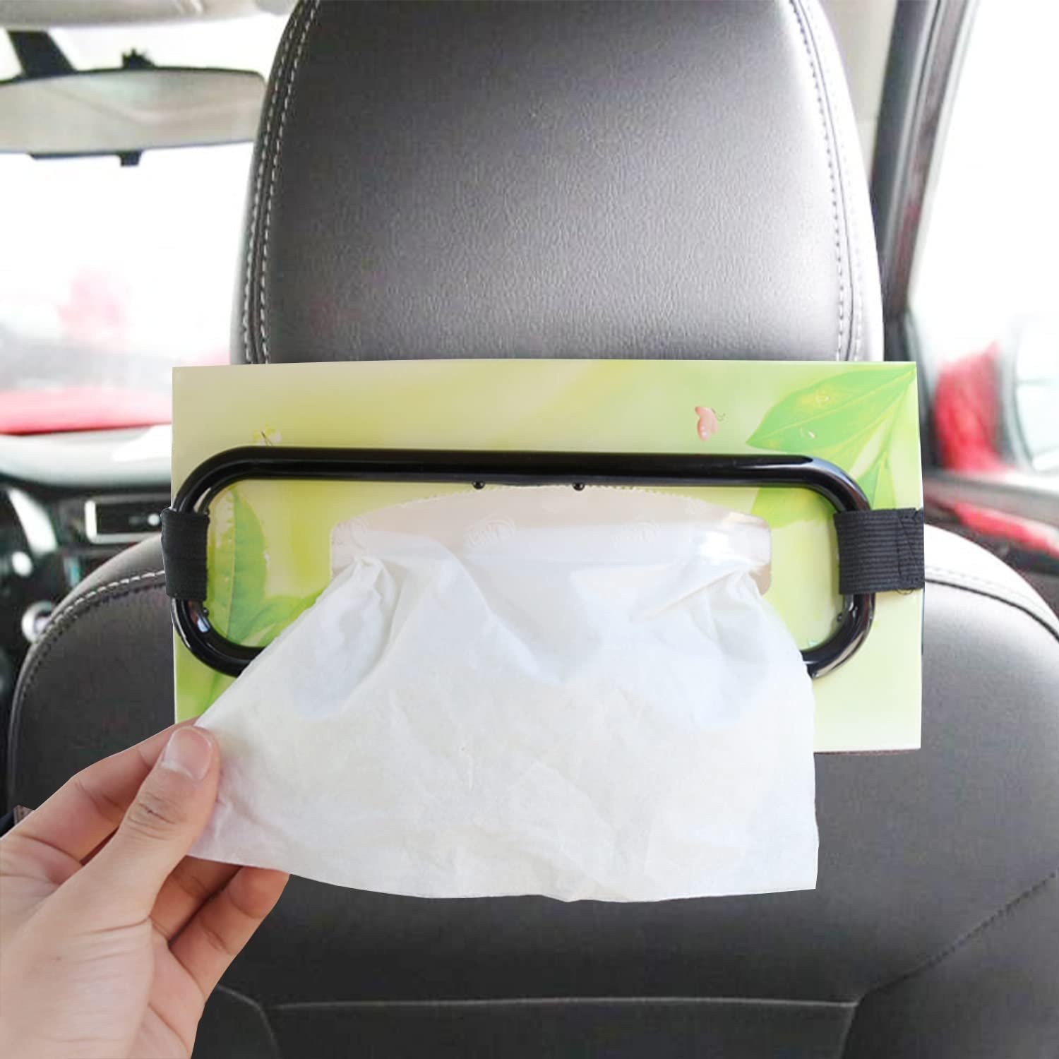 Car Sun Visor Tissue Box Holder Paper Towel Napkin Box Cover Seat Back Bracket Portable Car Mount Organizer
